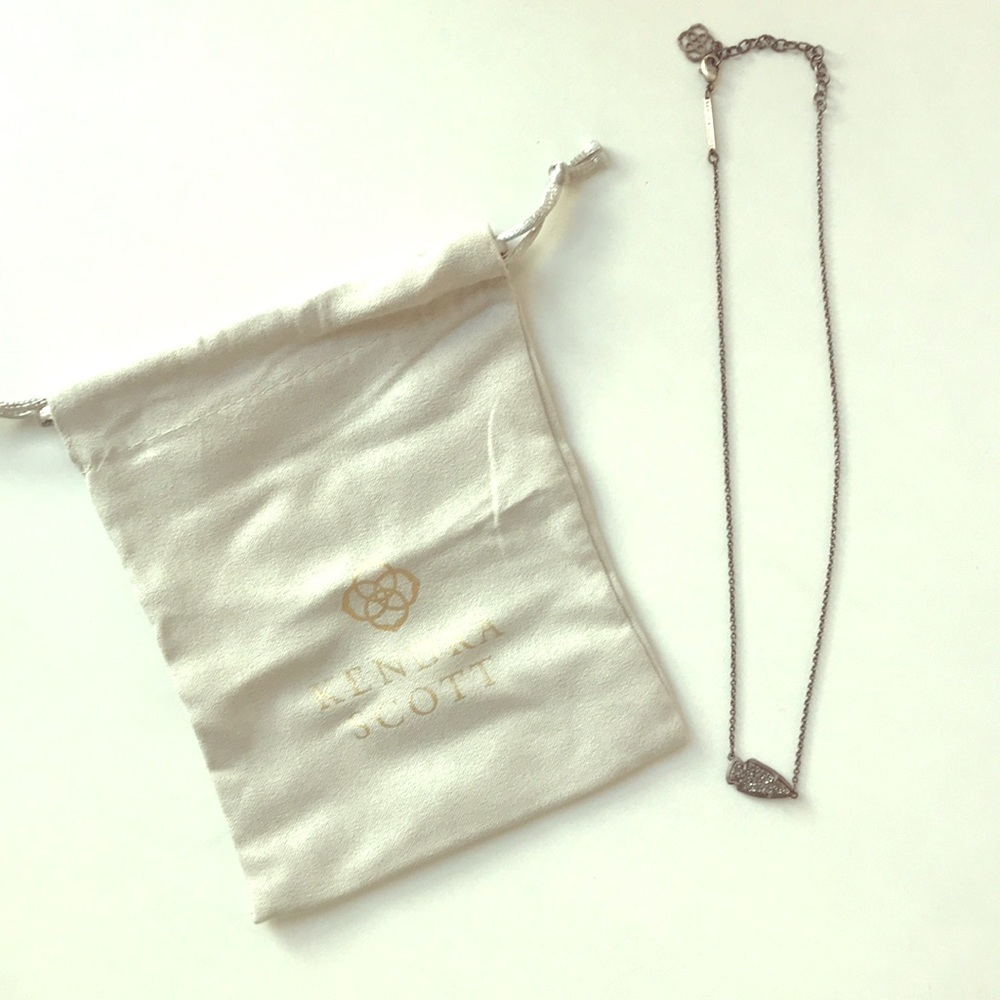 Kendra Scott Black Arrowhead Necklace